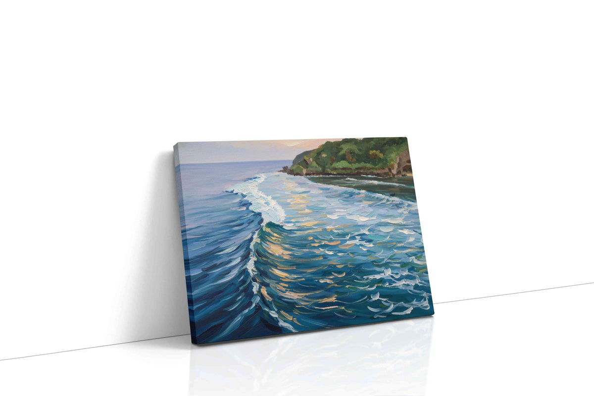 Whispers of the Tides ocean canvas print gallery-wrapped landscape canvas studio shot