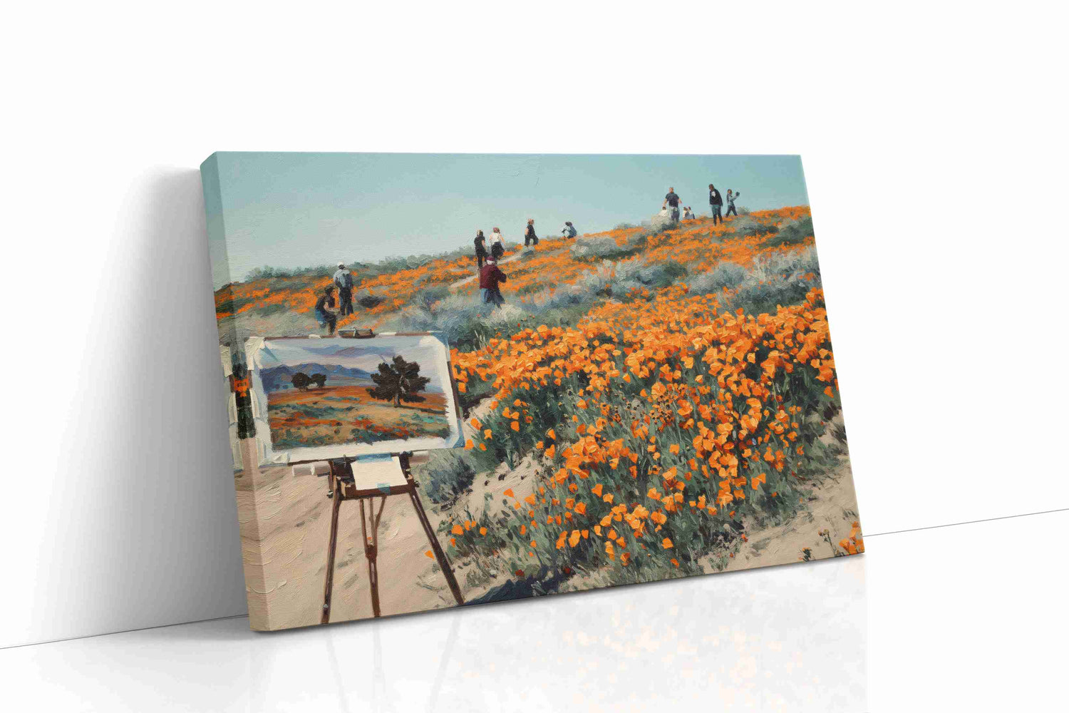 Poppies in Motion poppies canvas print, gallery-wrapped, ready to hang