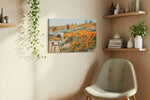 Poppies in Motion poppies canvas print in a living room scene