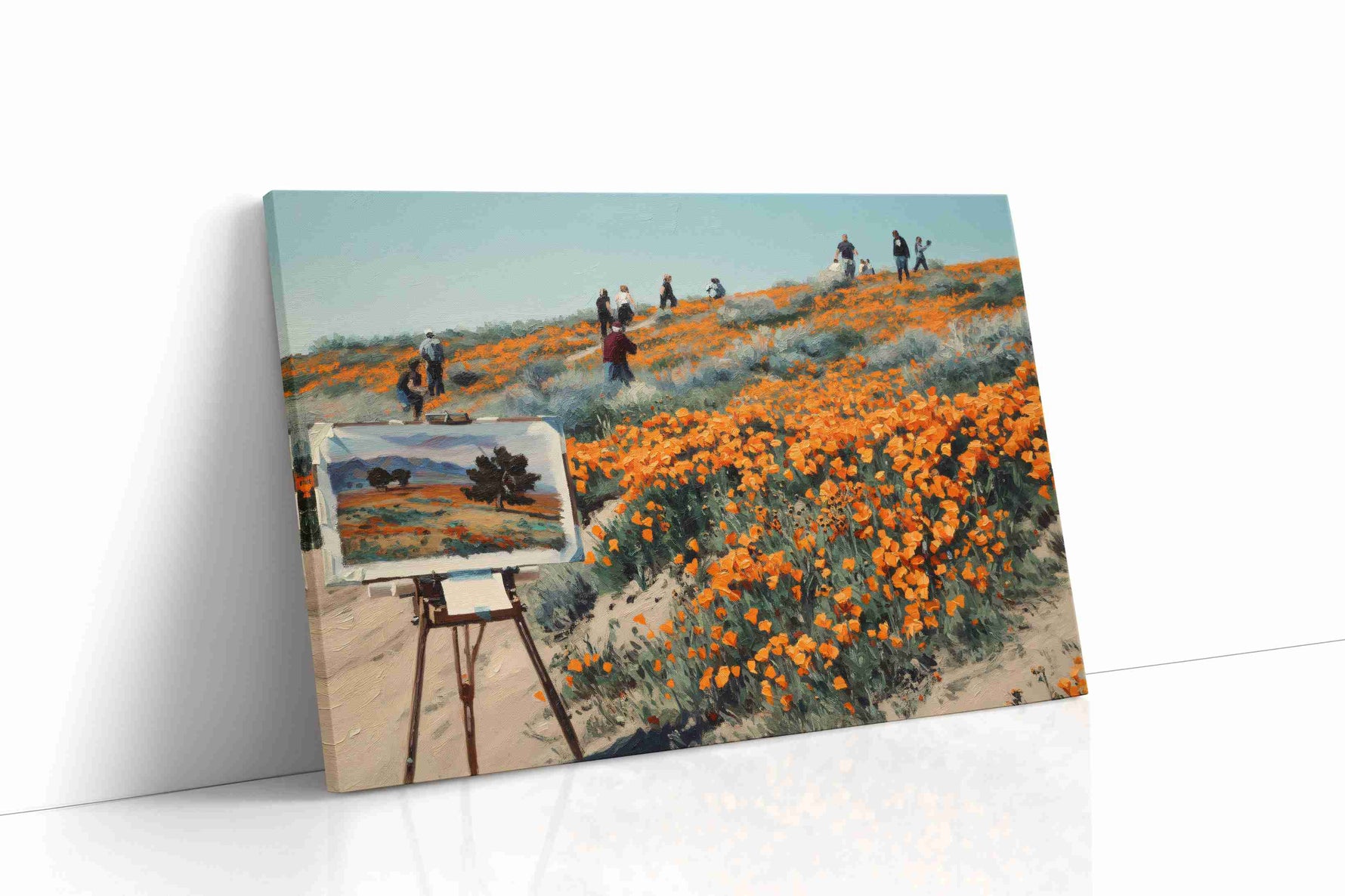Poppies in Motion poppies canvas print gallery-wrapped landscape canvas studio shot