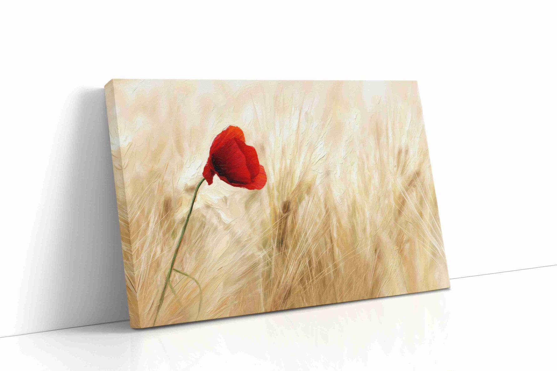 Whisper of the Scarlet Bloom poppies canvas print, gallery-wrapped, ready to hang