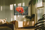 Whisper of the Scarlet Bloom II – poppies canvas wall art, gallery-wrapped, ready to hang