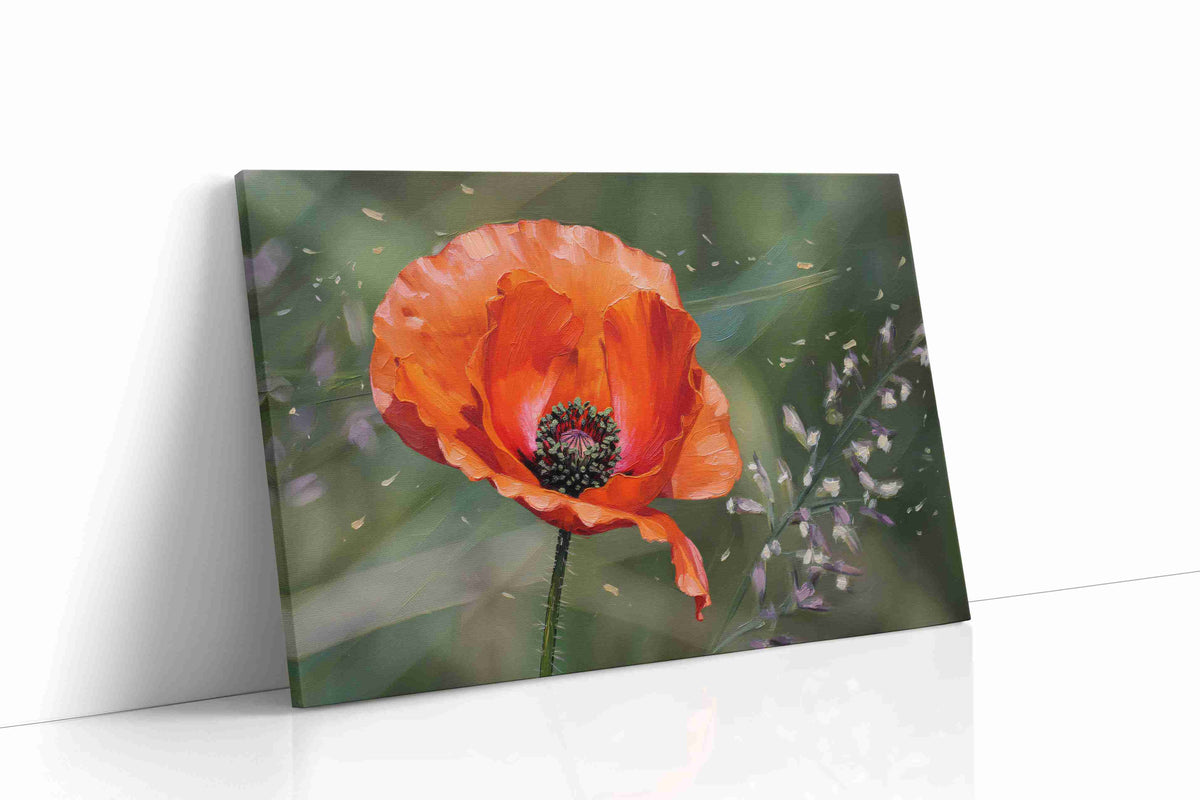 Whisper of the Scarlet Bloom II poppies canvas print, gallery-wrapped, ready to hang
