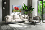 Whispers of Scarlet Blooms poppies canvas print, on wall, lifestyle preview