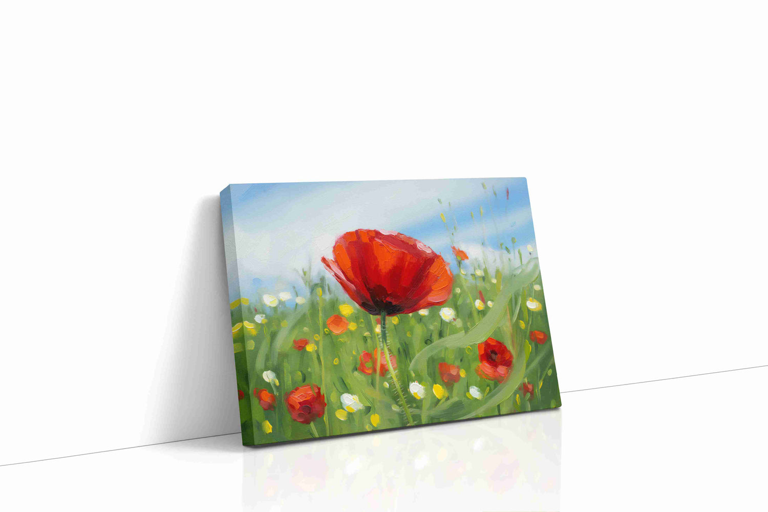 Whispers of Scarlet Breezes poppies canvas print, gallery-wrapped, ready to hang