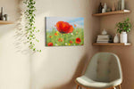 Whispers of Scarlet Breezes – poppies canvas wall art, gallery-wrapped, ready to hang