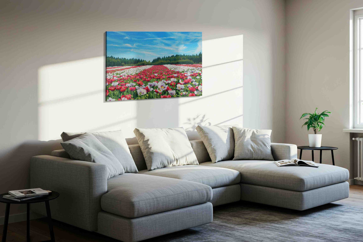 Whispers of Scarlet Fields – poppies canvas wall art, gallery-wrapped, ready to hang