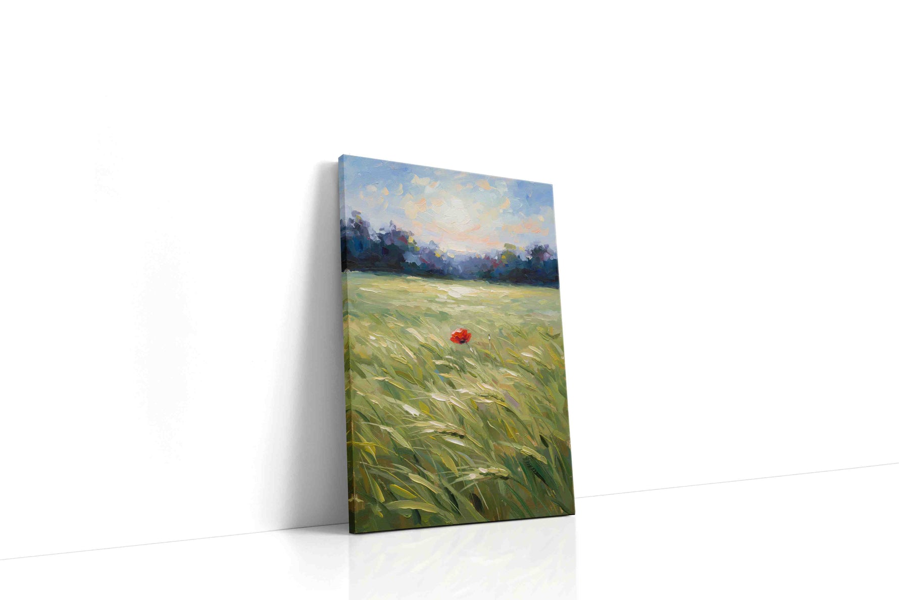 Whispers of a Scarlet Dawn landscape canvas print gallery-wrapped portrait canvas studio shot