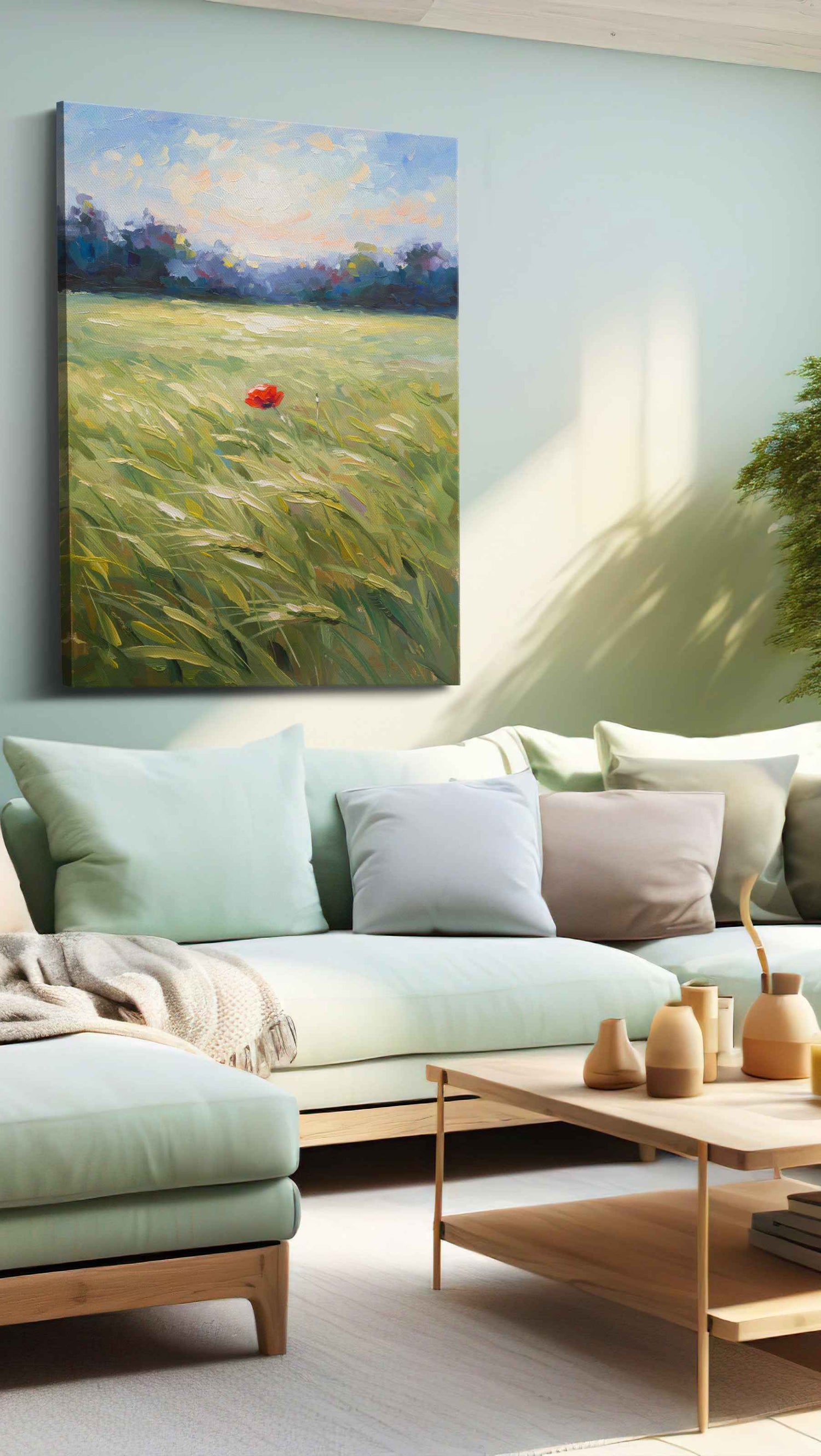 Whispers of a Scarlet Dawn – landscape canvas wall art, gallery-wrapped, ready to hang