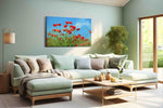 Whispers of the Poppy Meadow poppies canvas print, hanging on wall