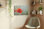 Whispers of the Scarlet Bloom poppies canvas print, hanging on wall
