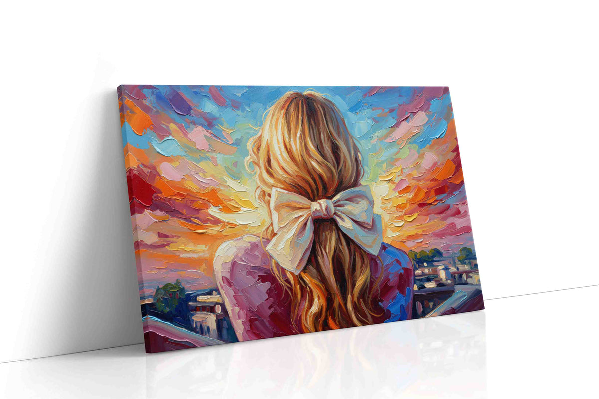 Sunset Reverie romance canvas print, gallery-wrapped, ready to hang