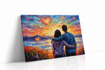 Embrace of the Heartful Horizon romance canvas print gallery-wrapped landscape canvas studio shot