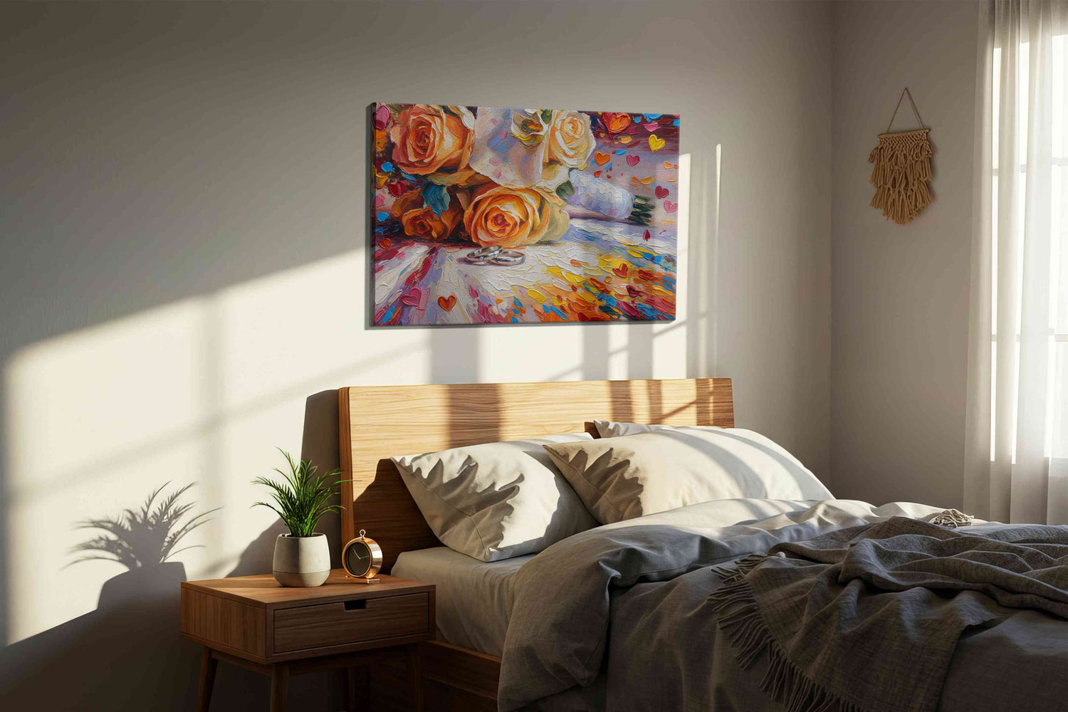 Eternal Blossoms of Love – romance canvas wall art, gallery-wrapped, ready to hang