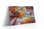 Eternal Blossoms of Love romance canvas print gallery-wrapped landscape canvas studio shot
