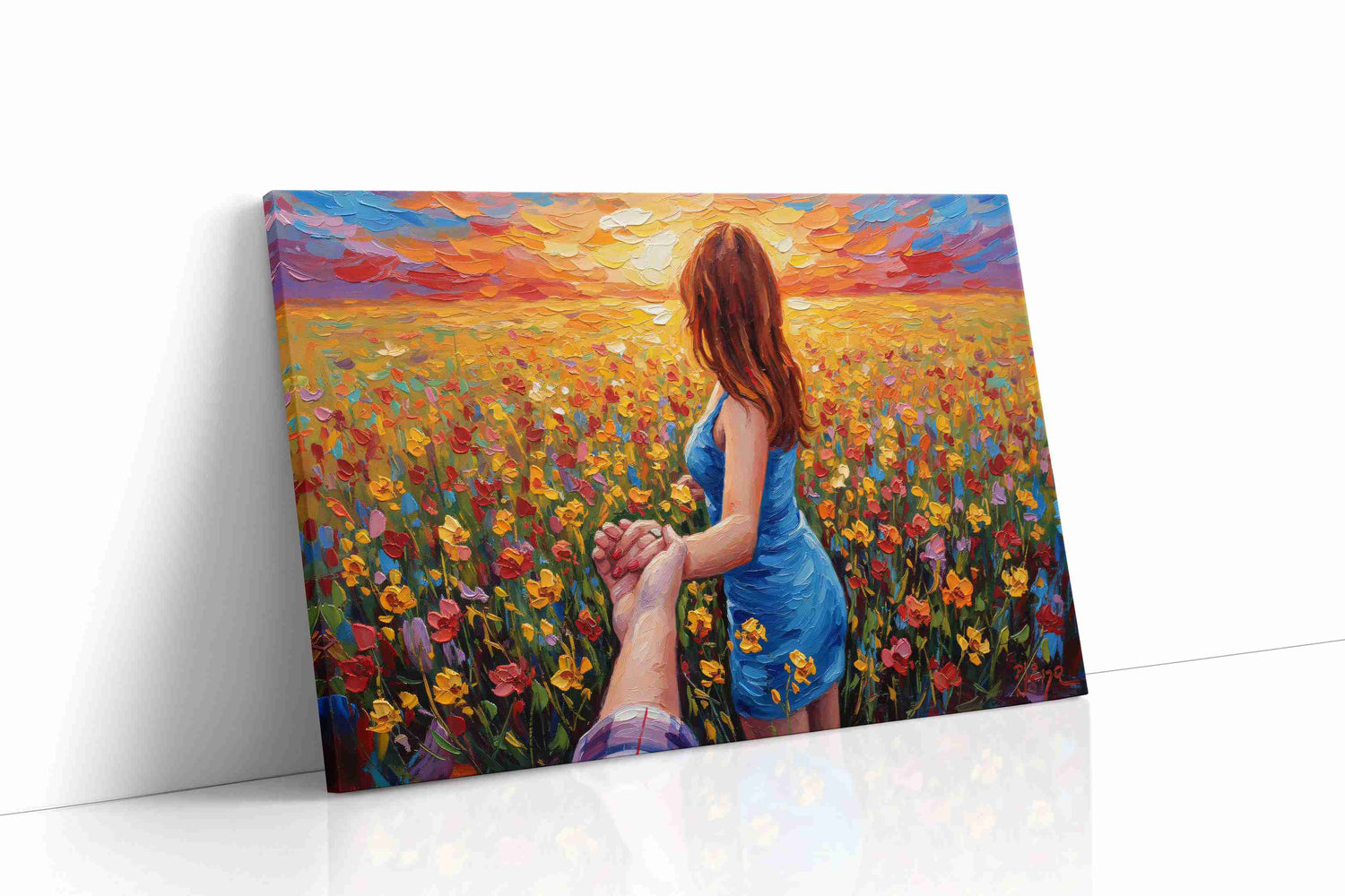 Eternal Sunrise Journey romance canvas print, gallery-wrapped, ready to hang