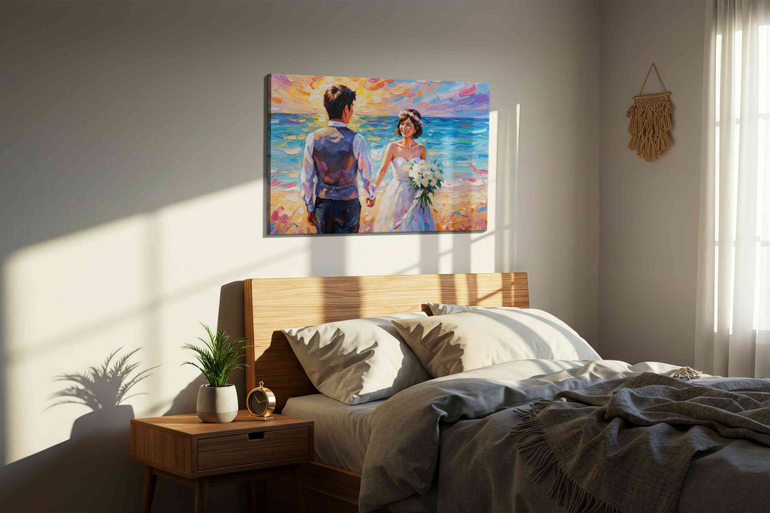 Eternal Sunrise Vows – romance canvas wall art, gallery-wrapped, ready to hang