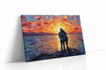 Eternal Sunset Embrace III romance canvas print, gallery-wrapped, ready to hang