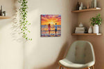 Eternal Sunset Serenade romance canvas print styled in a living room