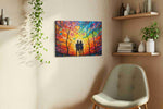 Eternal Twilight of Love romance canvas print styled in a living room