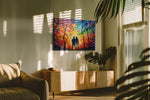 Eternal Twilight of Love romance canvas print, on wall, lifestyle preview