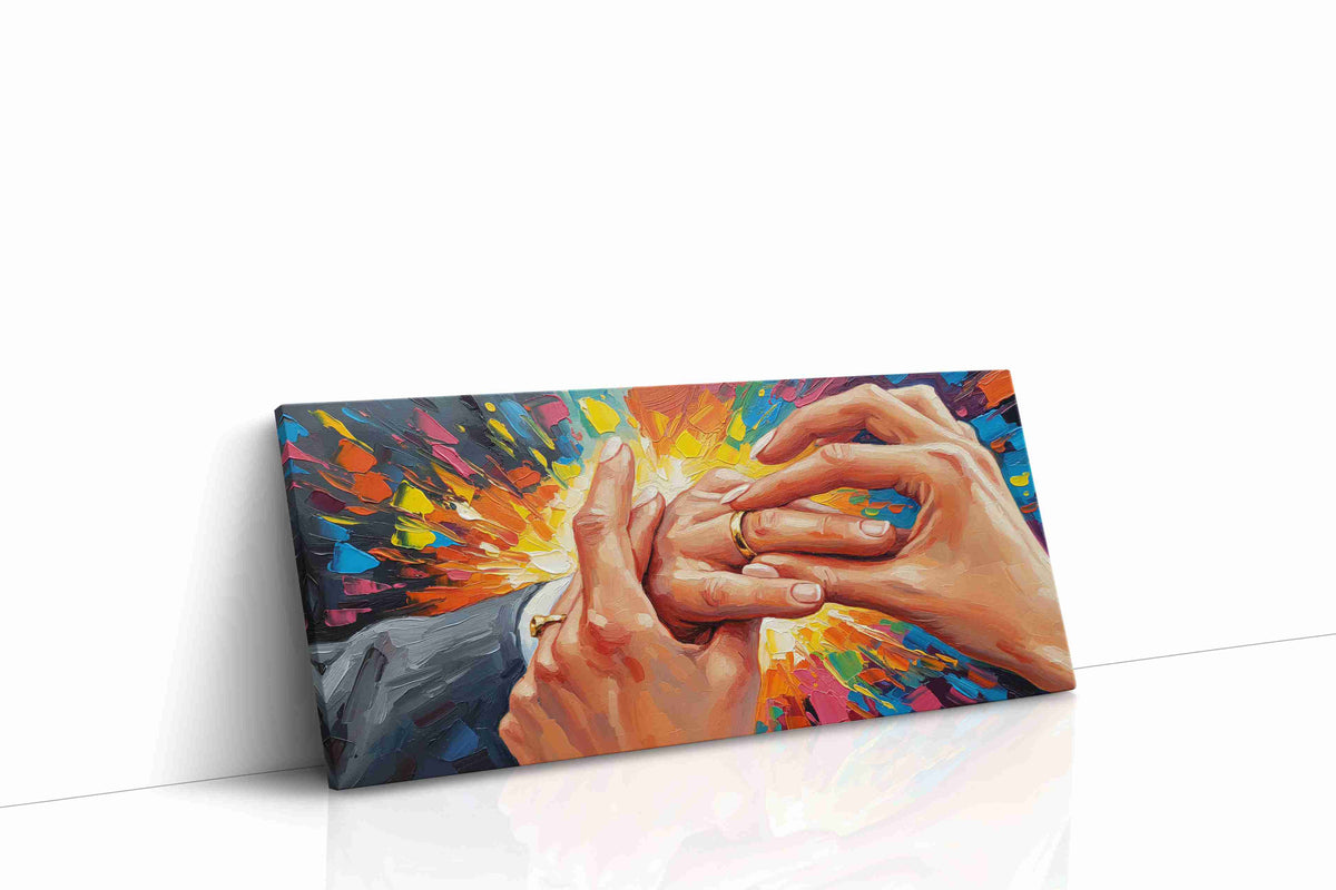 Eternal Vows Ablaze romance canvas print gallery-wrapped landscape canvas studio shot