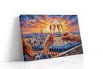 Euphoric Parisian Toast romance canvas print gallery-wrapped landscape canvas studio shot