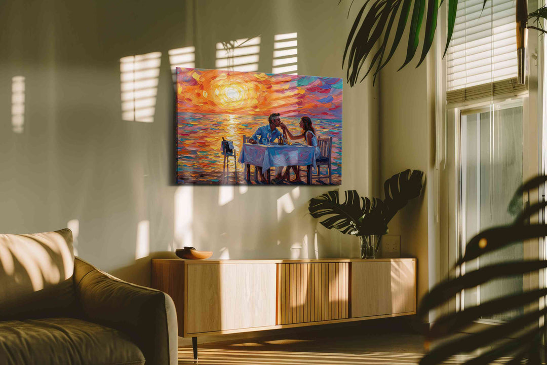 Sunset Serenade – romance canvas wall art, gallery-wrapped, ready to hang