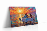 Sunset Serenade romance canvas print, gallery-wrapped, ready to hang