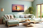 Sunset Serenity Dance beach canvas print, hanging on wall