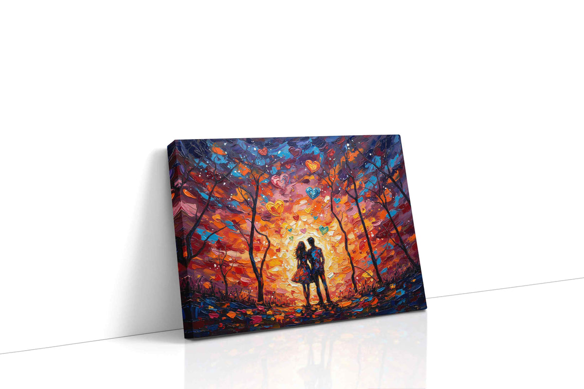 Whimsical Heartbeat romance canvas print gallery-wrapped landscape canvas studio shot