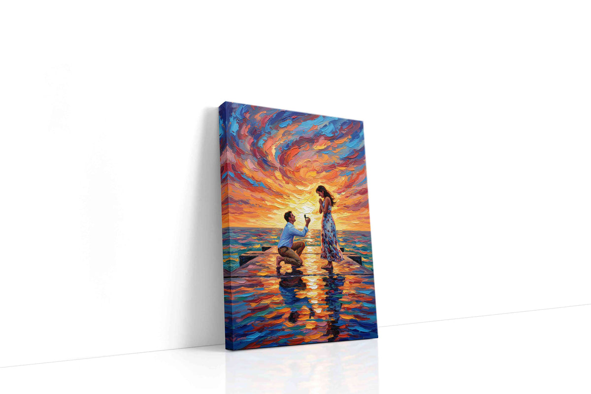 Whirlwind of Love romance canvas print gallery-wrapped portrait canvas studio shot