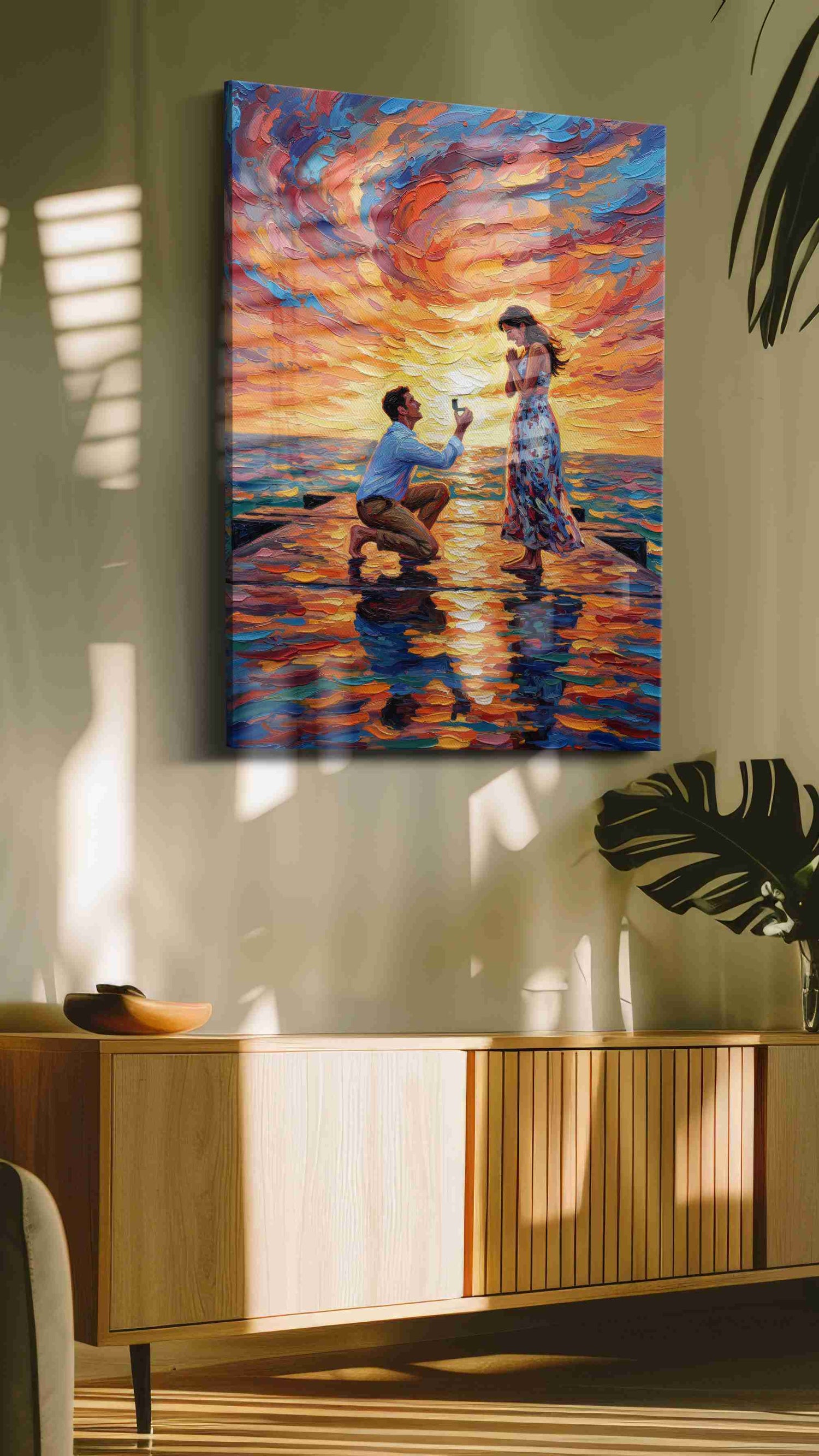 Whirlwind of Love – romance canvas wall art, gallery-wrapped, ready to hang