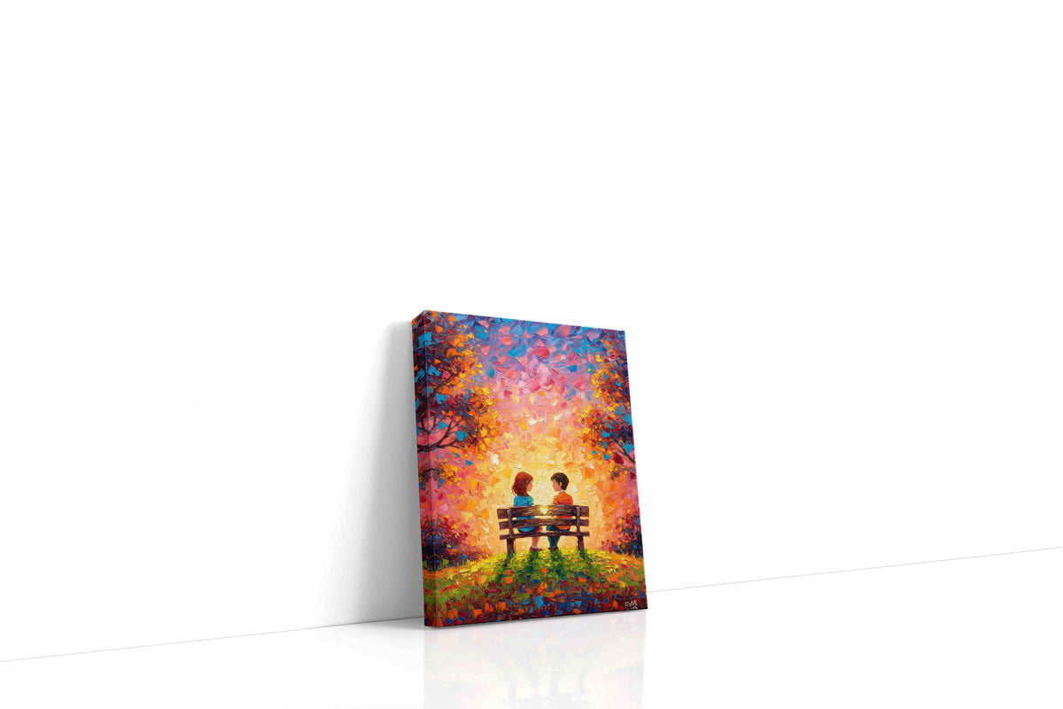 Whispers of Sunset Romance romance canvas print gallery-wrapped portrait canvas studio shot