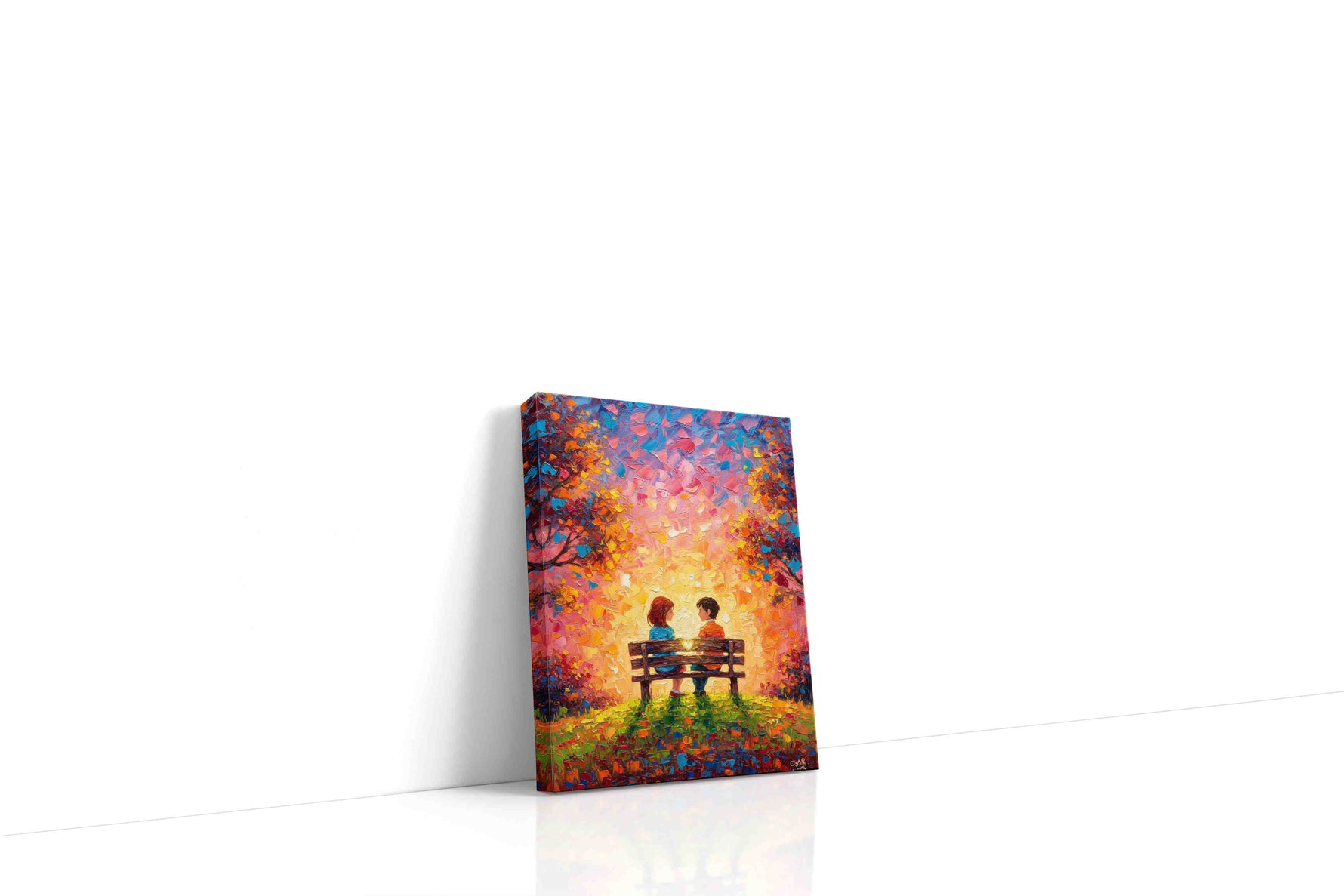 Whispers of Sunset Romance romance canvas print gallery-wrapped portrait canvas studio shot