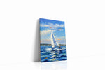 Breezy Regatta Dreams sailing canvas print gallery-wrapped portrait canvas studio shot