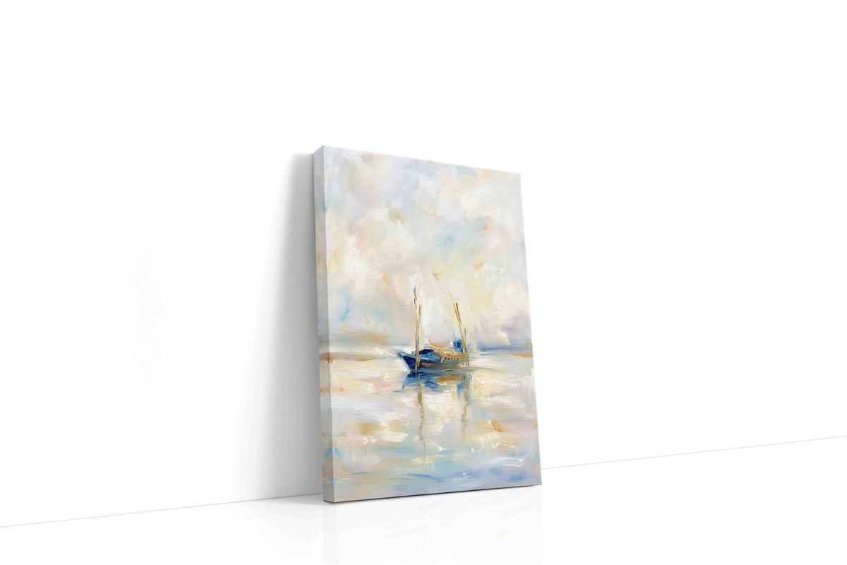 Sailing Through Serenity landscape canvas print gallery-wrapped portrait canvas studio shot