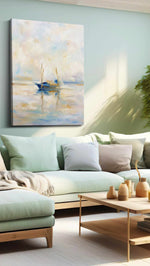 Sailing Through Serenity – landscape canvas wall art, gallery-wrapped, ready to hang