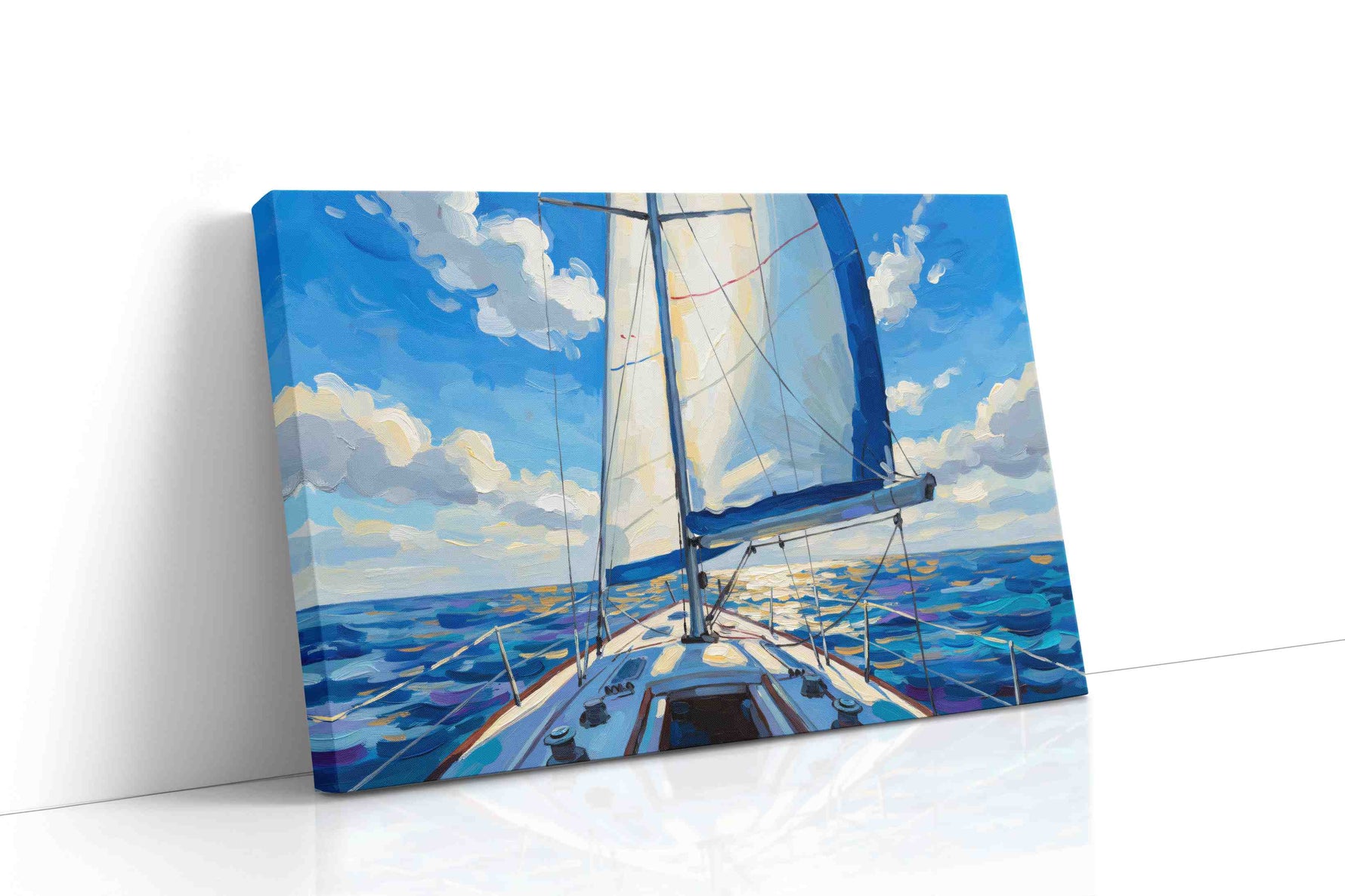 Sailing Under the Sunlit Sky sailing canvas print, gallery-wrapped, ready to hang