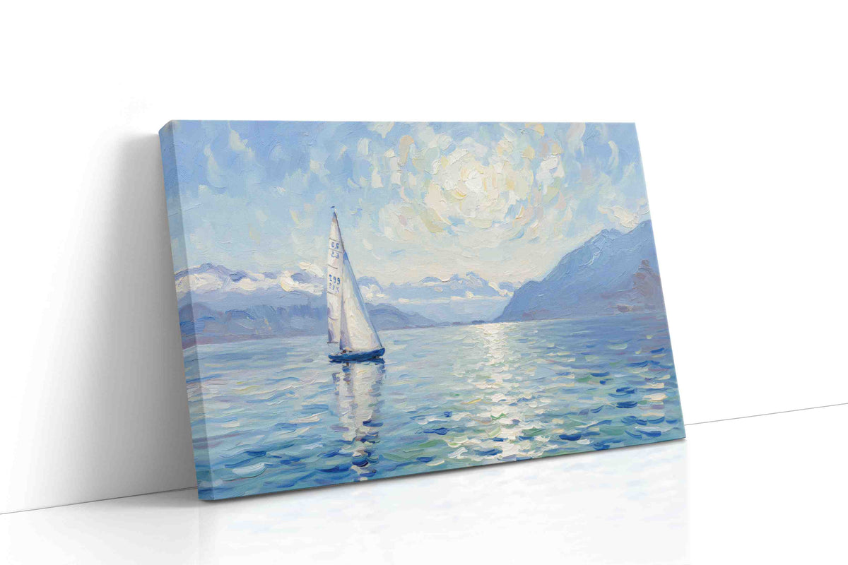Sailing into the Sunlit Horizon sailing canvas print, gallery-wrapped, ready to hang