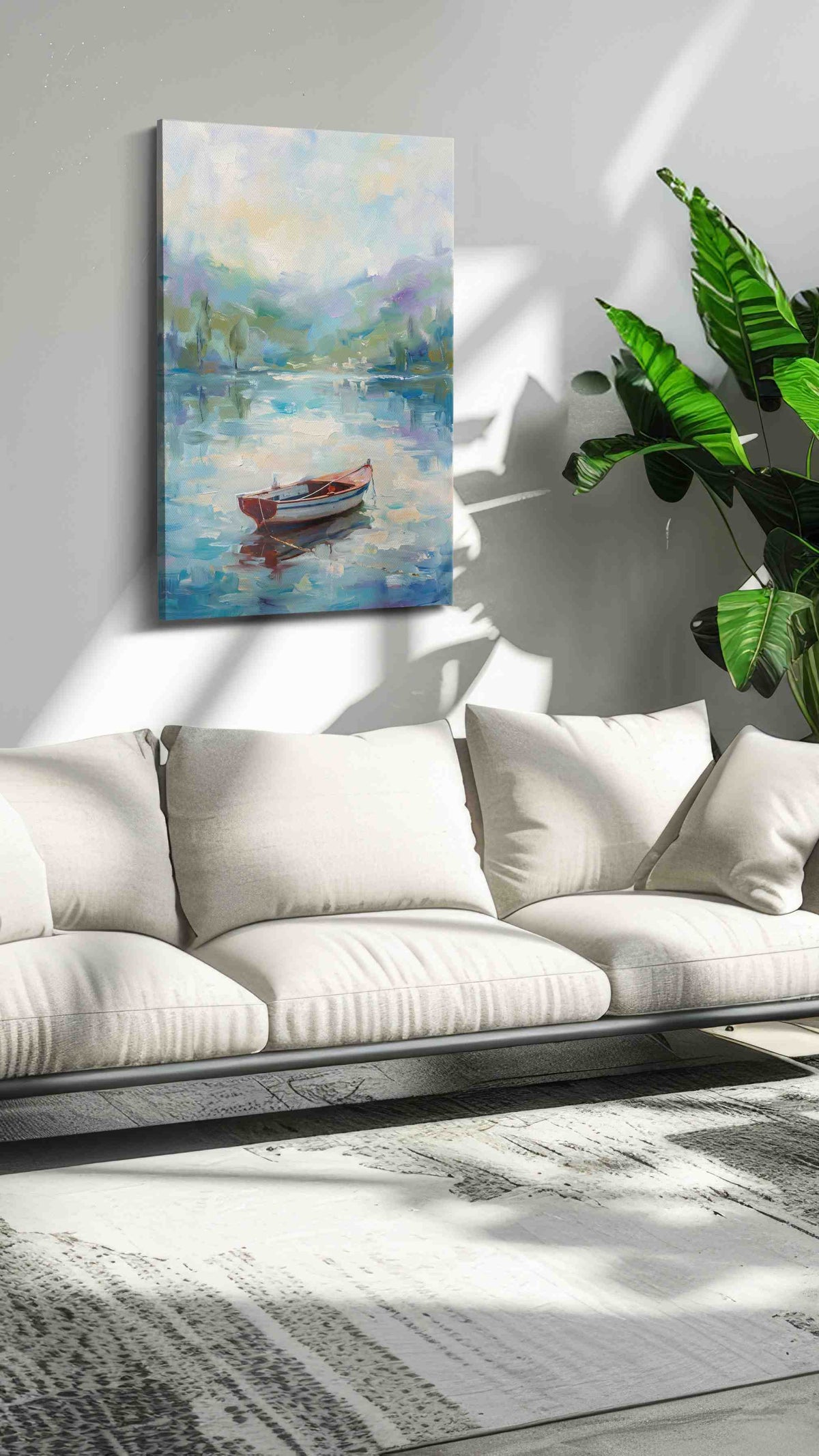 Serenity on Still Waters – landscape canvas wall art, gallery-wrapped, ready to hang