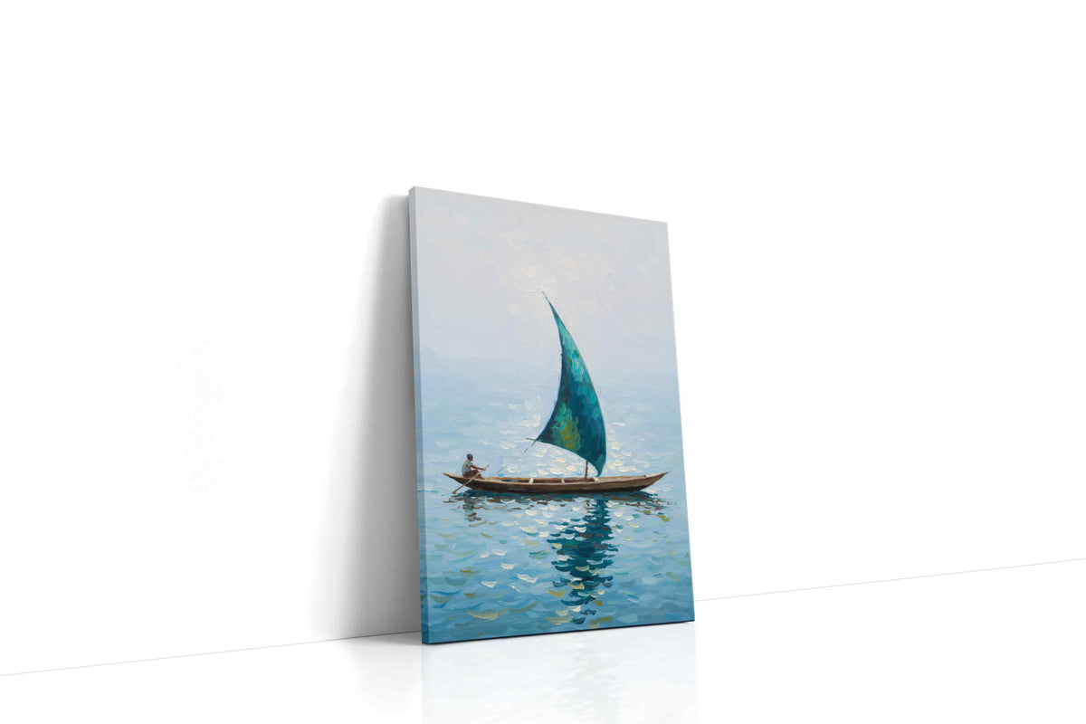 Serenity on the Open Sea sailing canvas print gallery-wrapped portrait canvas studio shot