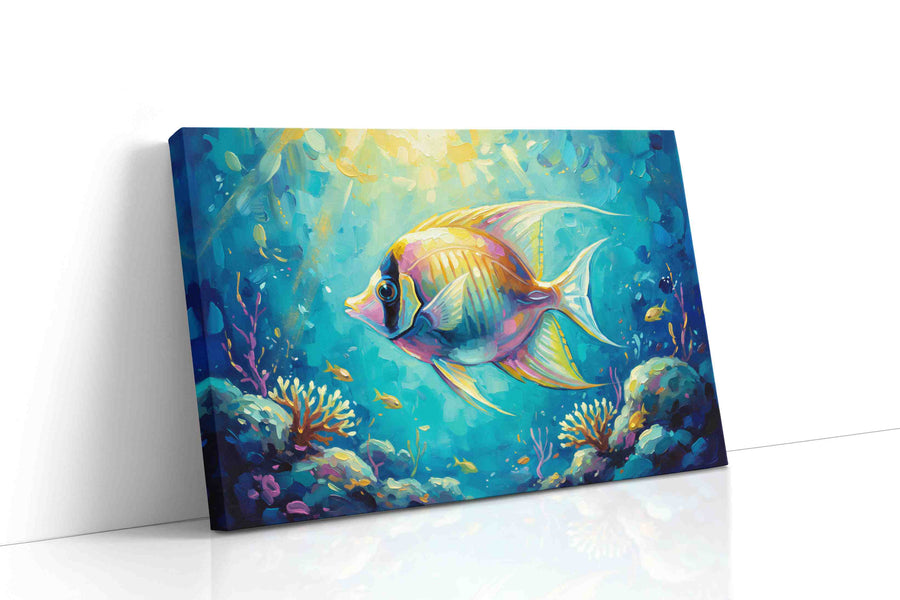 Aquatic Reverie sealife canvas print, gallery-wrapped, ready to hang