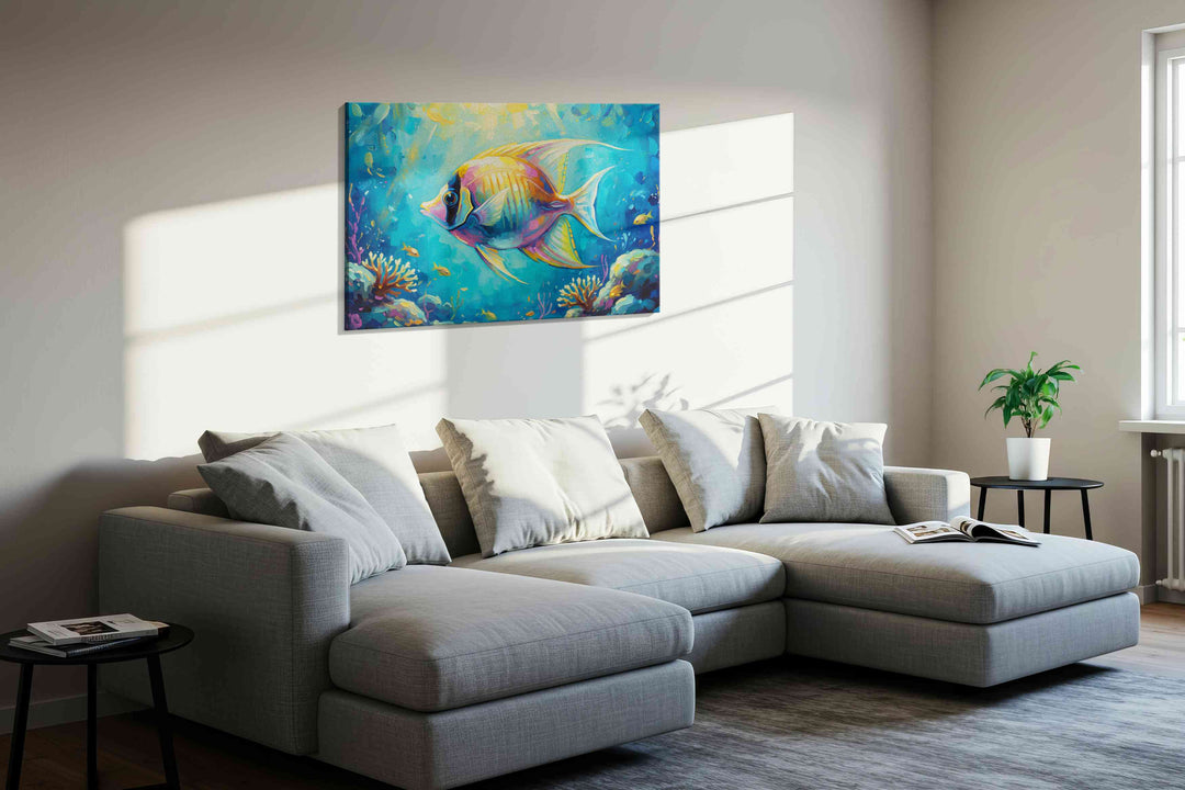 Aquatic Reverie – sealife canvas wall art, gallery-wrapped, ready to hang
