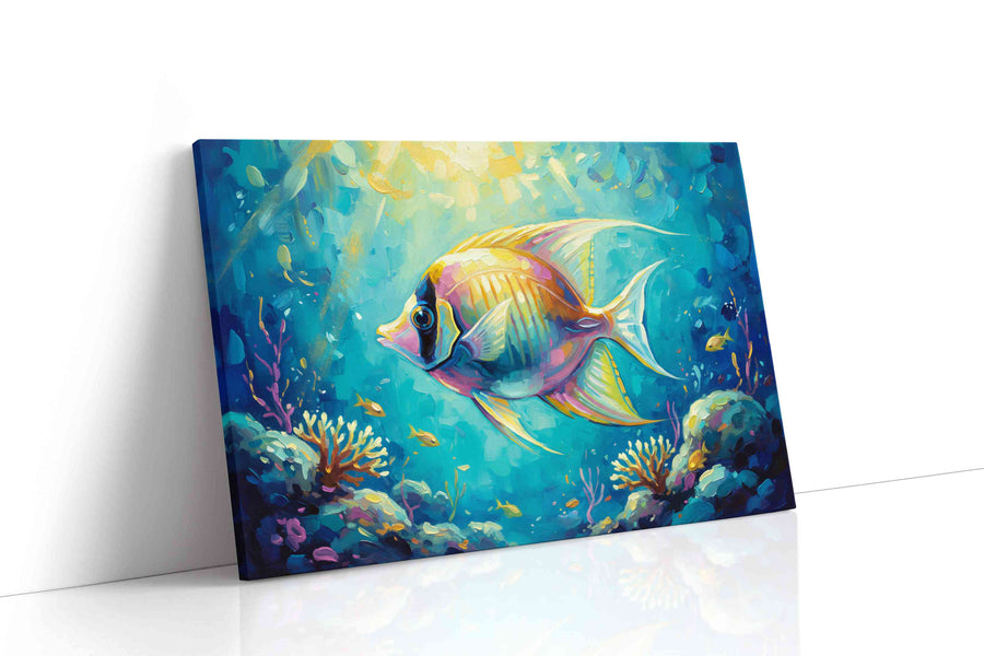 Aquatic Reverie sealife canvas print gallery-wrapped landscape canvas studio shot