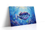 Celestial Aquatic Dance sealife canvas print, gallery-wrapped, ready to hang