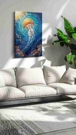 Celestial Drift – sealife canvas wall art, gallery-wrapped, ready to hang