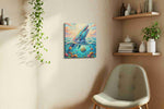 Celestial Ocean Symphony sealife canvas print, displayed in a living room