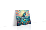 Celestial Ocean Symphony sealife canvas print, gallery-wrapped, ready to hang