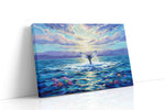 Celestial Whale Symphony sealife canvas print gallery-wrapped landscape canvas studio shot